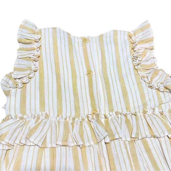Bonnie Jean Striped Sleeveless Dress Girls Yellow White 3T New with Tags - Picture 5 of 7